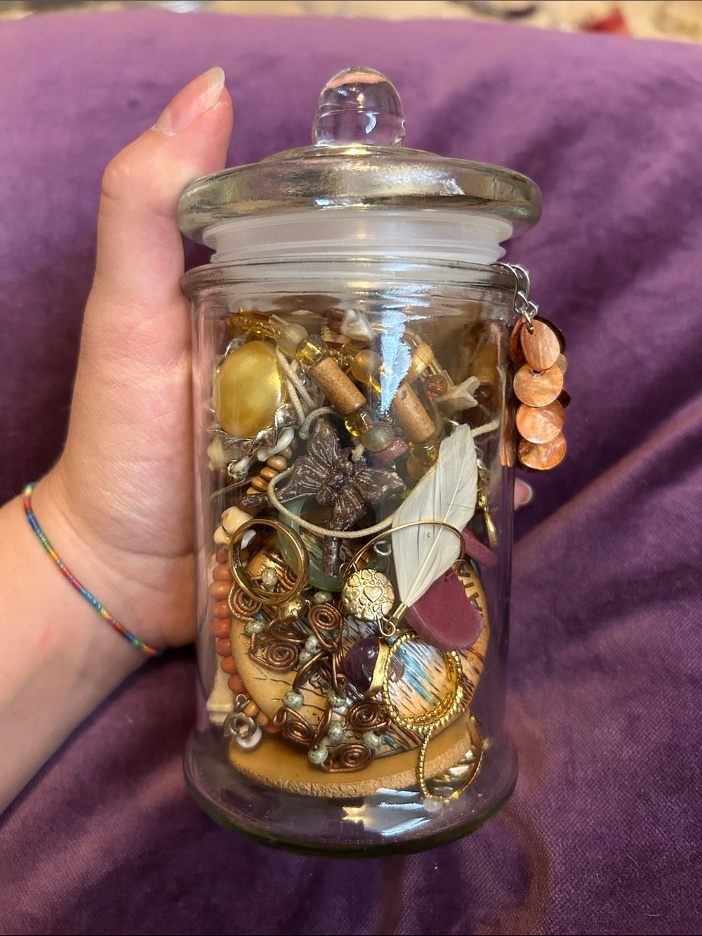 Mystery jewelry jar/lot bohemian